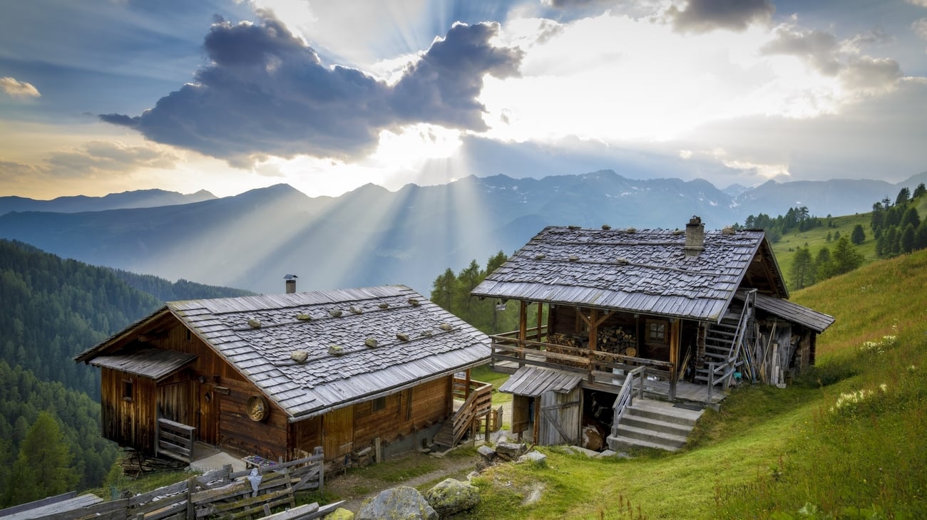 The valley of beautiful rustic refuges